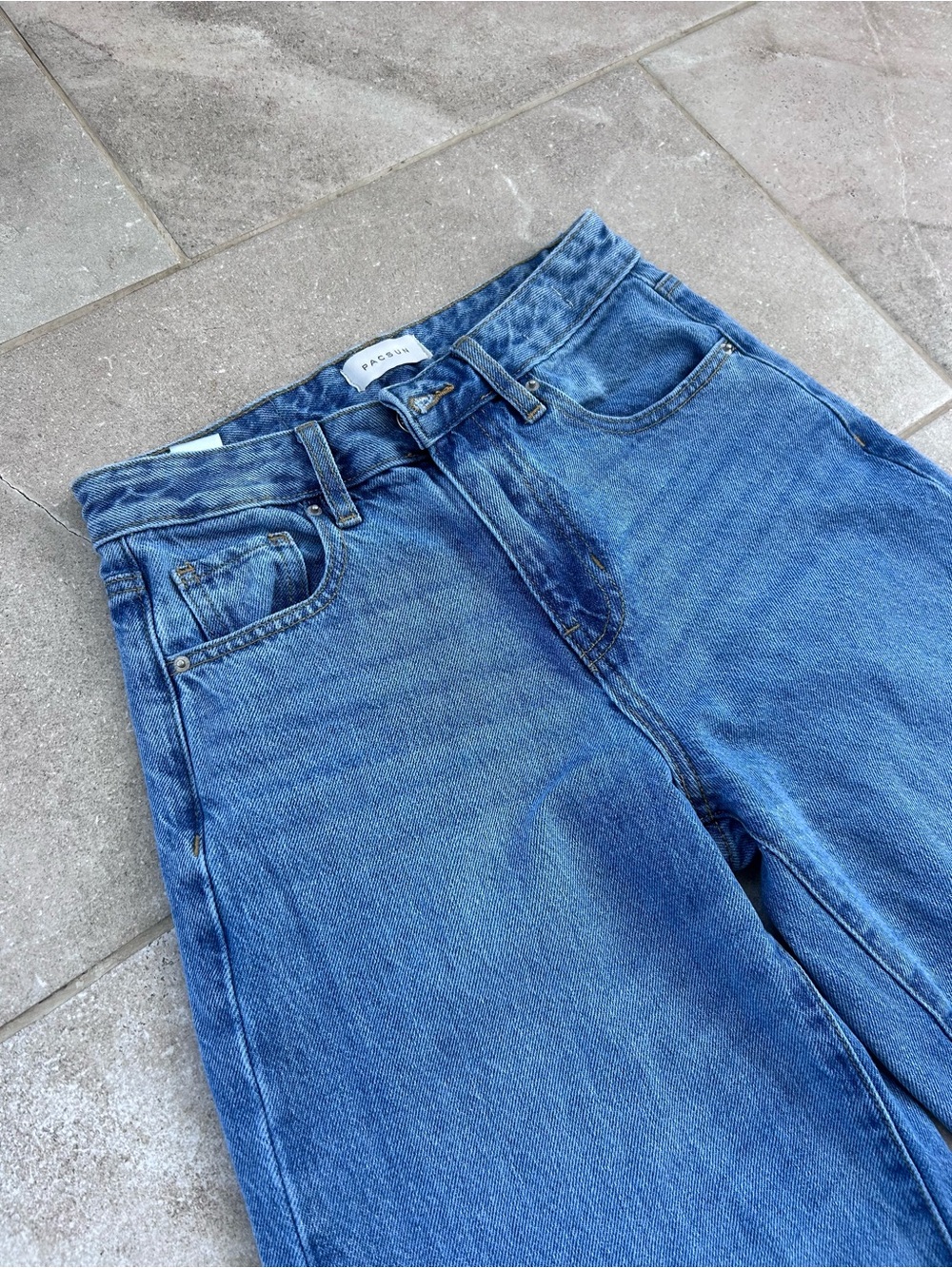 PacSun Blue Wide Leg Flare Jeans - Picture 2 of 7